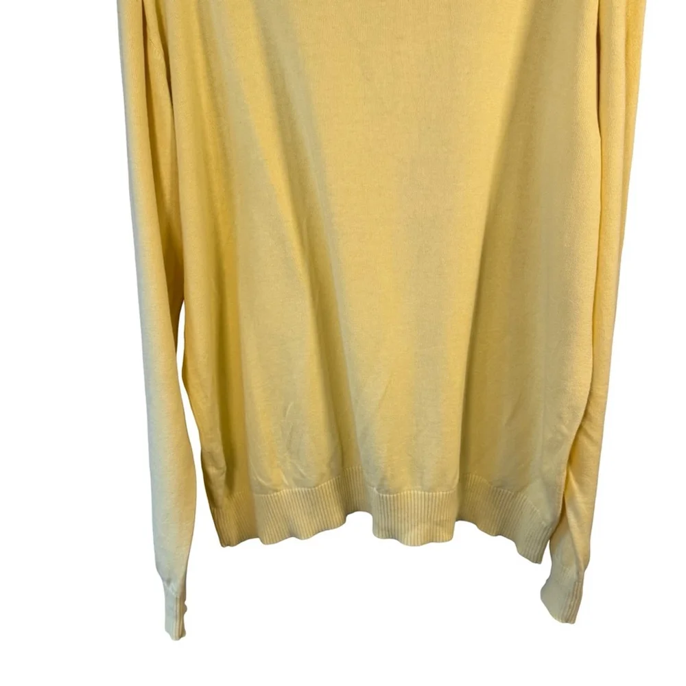 Tommy Hilfiger Men's V-Neck Sweater in Bright Yellow Size XL Classic Preppy